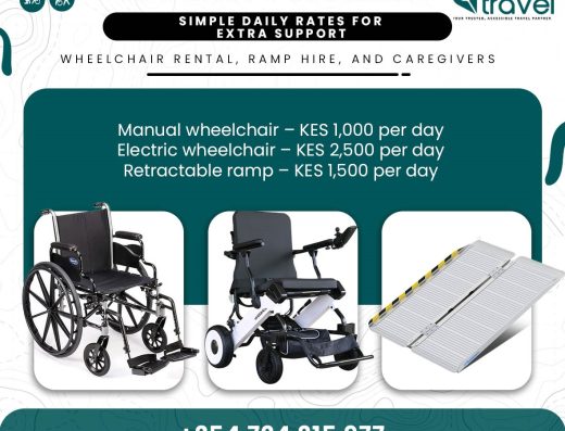Standard Manual Wheelchair — For Safaris and Medical Transfers