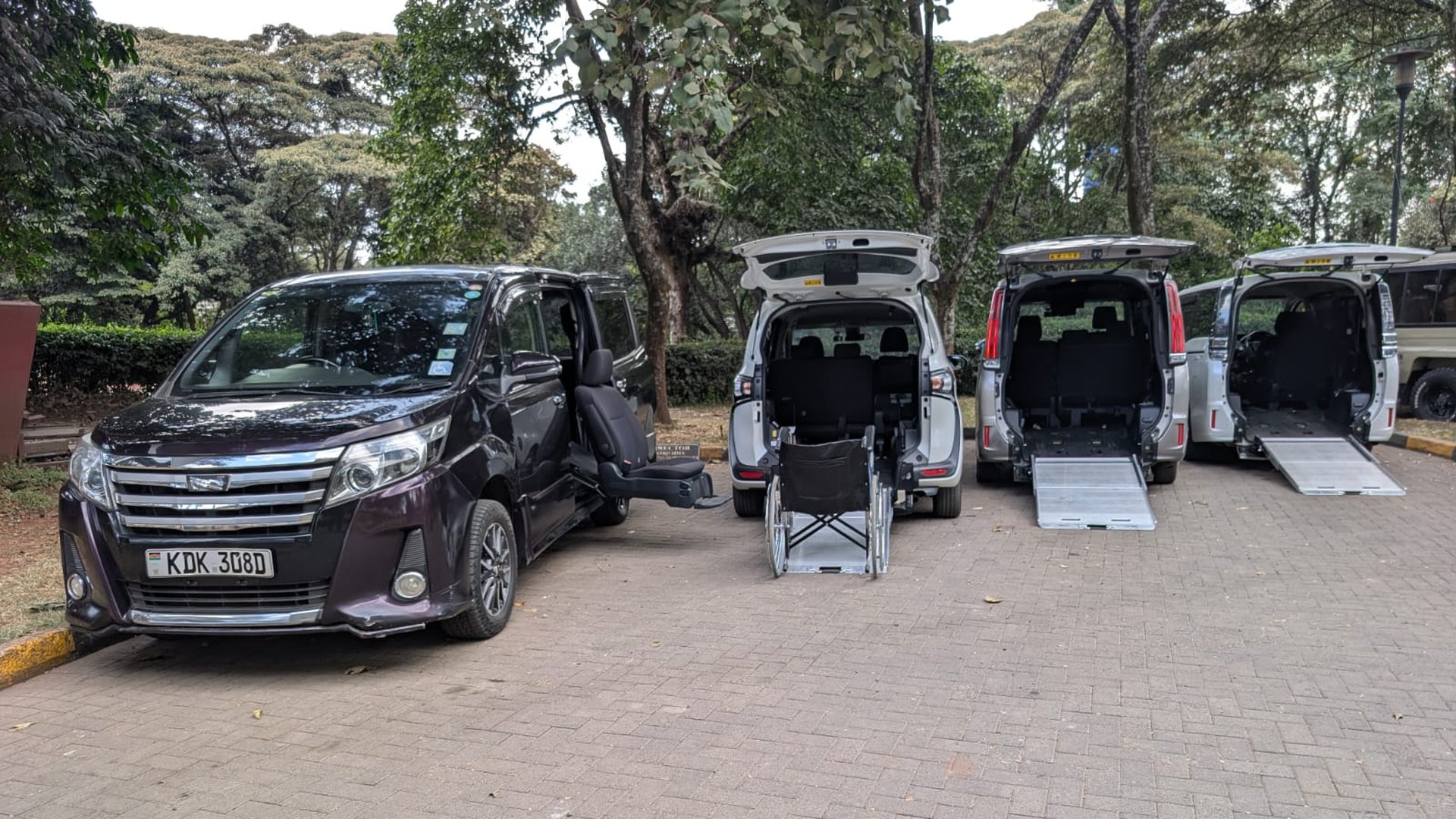 Accessible vehicle ready to meet guests on arrival in Tanzania